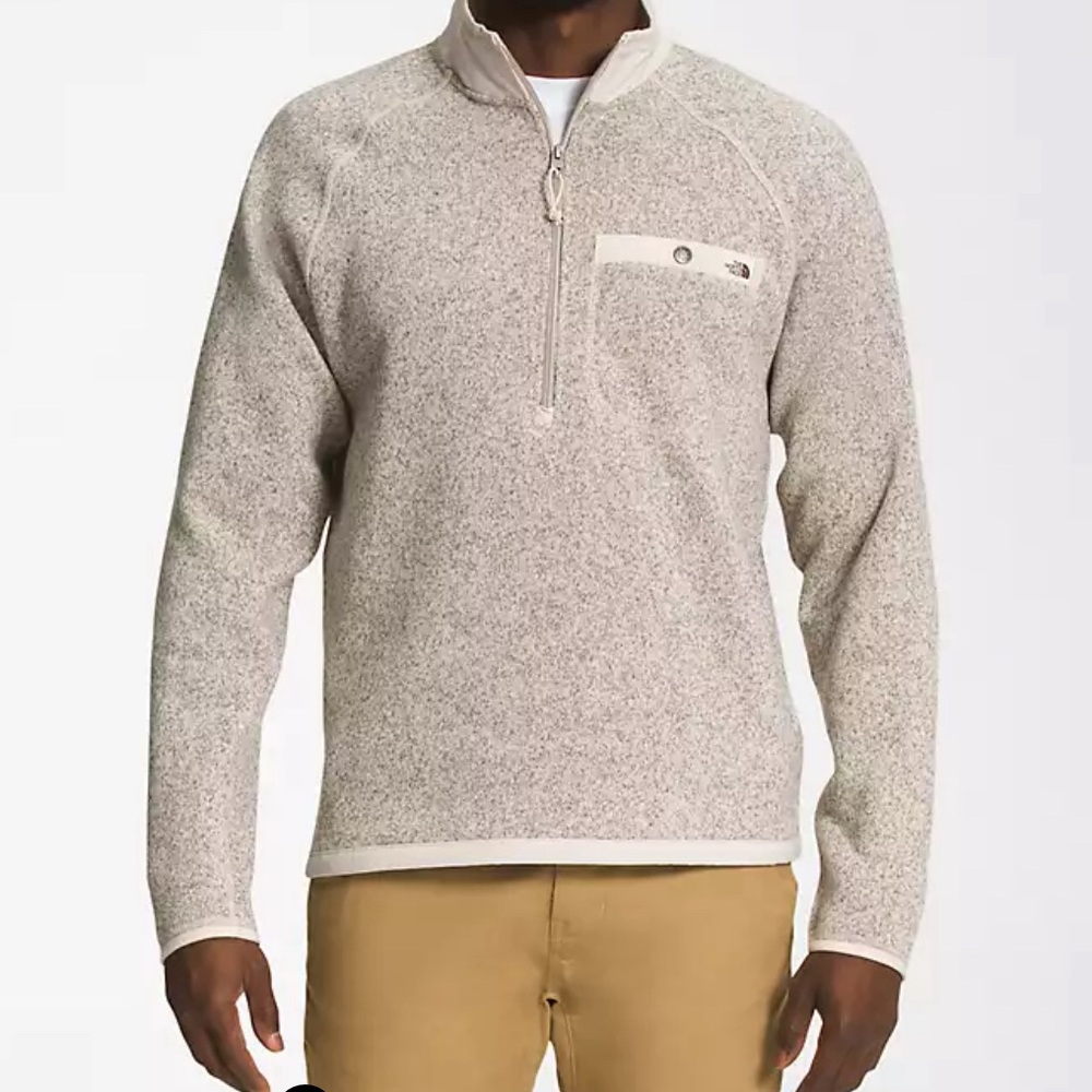 Men pull over the north face